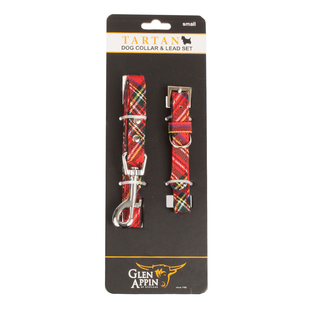 Royal Stewart Tartan Dog Collar & Lead Set