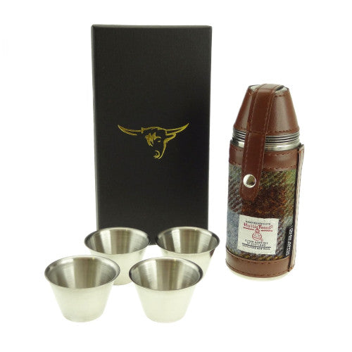 Harris Tweed Golf Flask in MacLeod Tartan