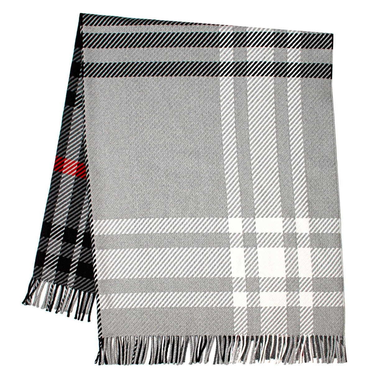 Darcy Graphite Tartan Superfine Wool Throw