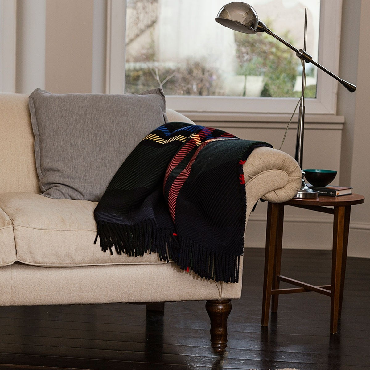 Darcy Malcolm Modern Tartan Superfine Wool Throw