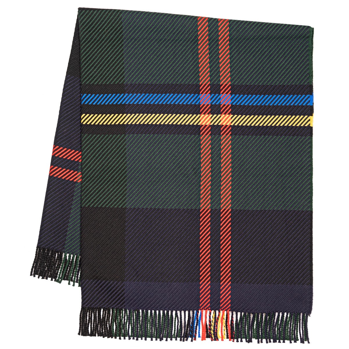 Darcy Malcolm Modern Tartan Superfine Wool Throw