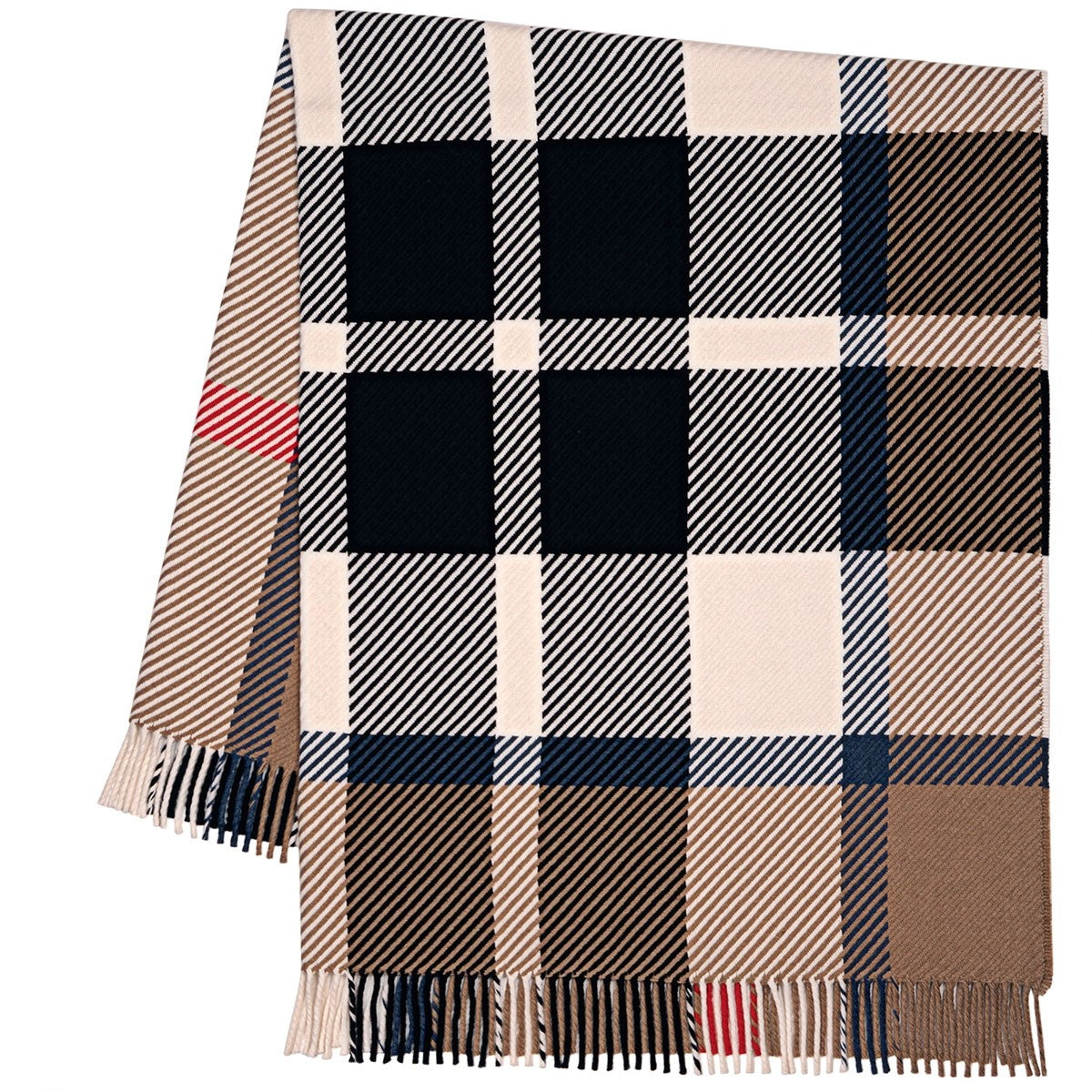 Darcy Thomson Camel Tartan Superfine Wool Throw