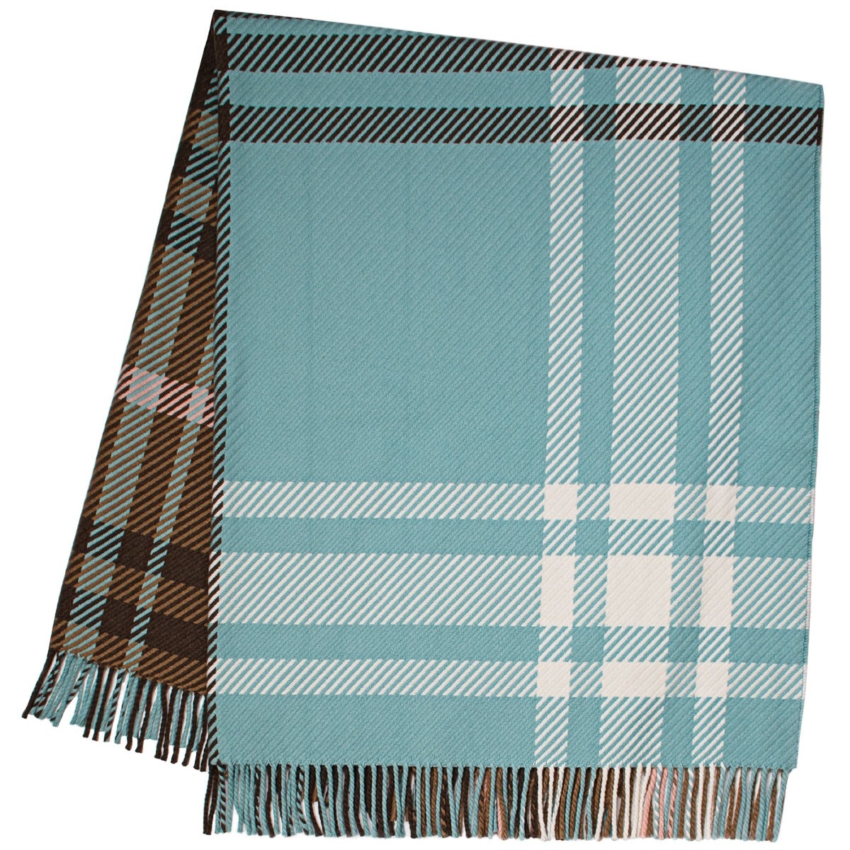 Darcy Opal Tartan Superfine Wool Throw
