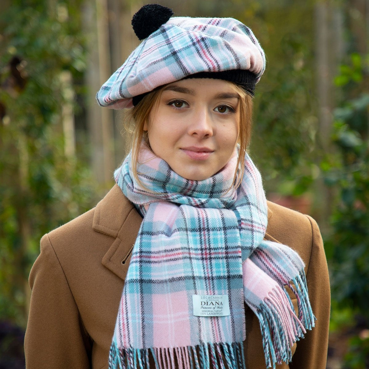 Diana, Princess of Wales Memorial Rose Tartan Cashmere Scarf