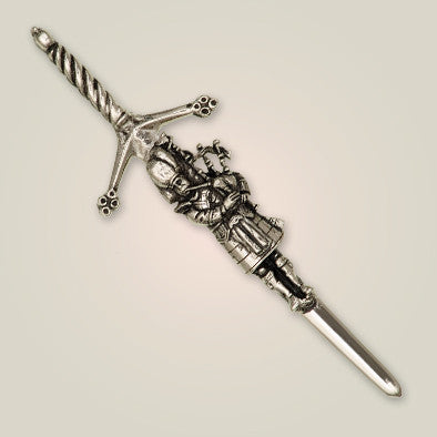 Highland Bagpiper Scottish Pewter Piper Kilt Pin