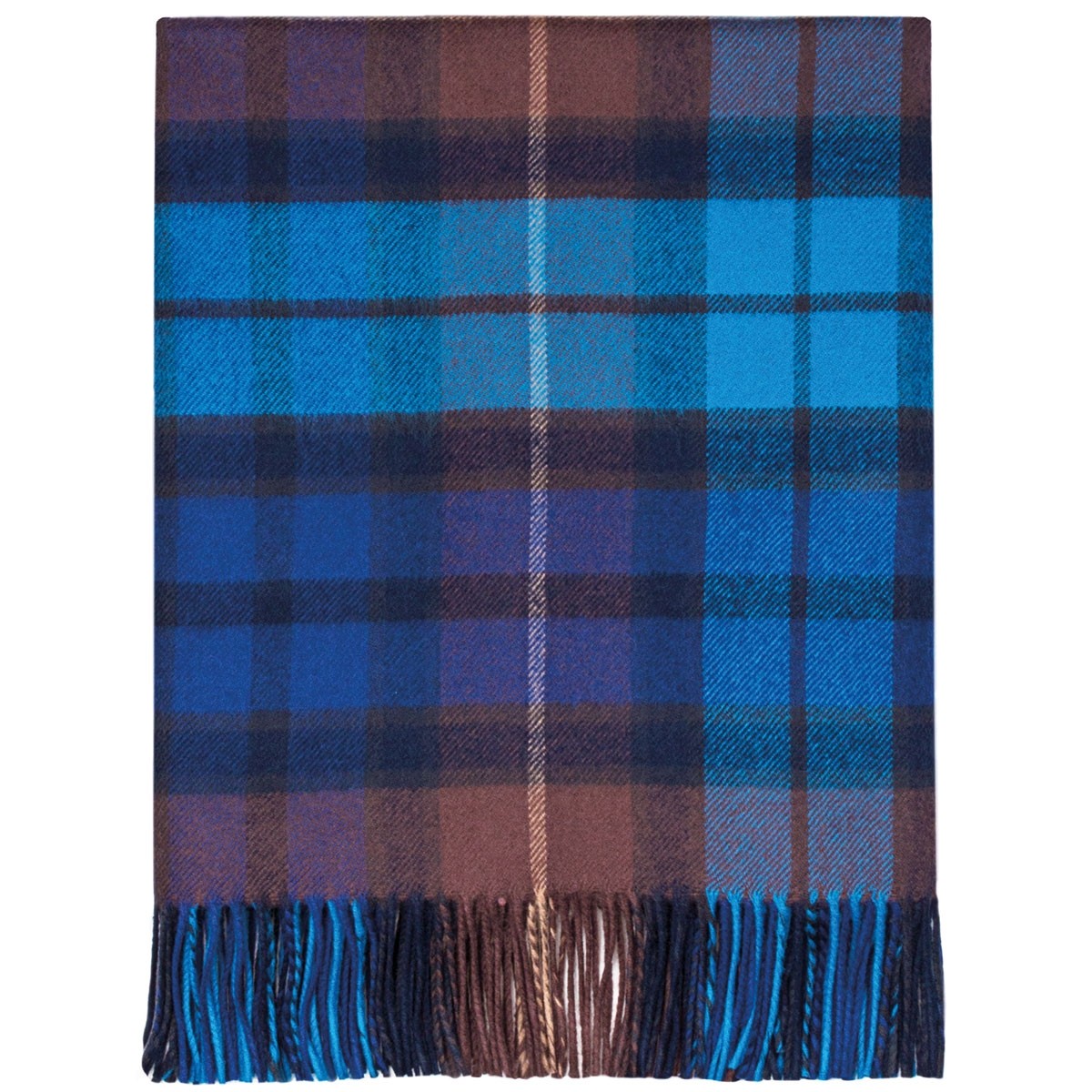 Buchanan Blue Tartan Lambswool Blanket