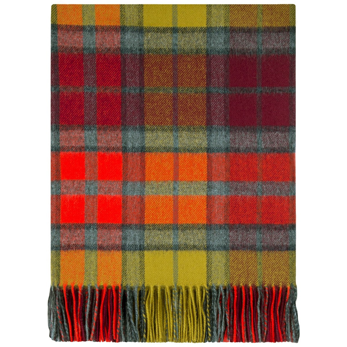 Buchanan Berry Tartan Lambswool Blanket