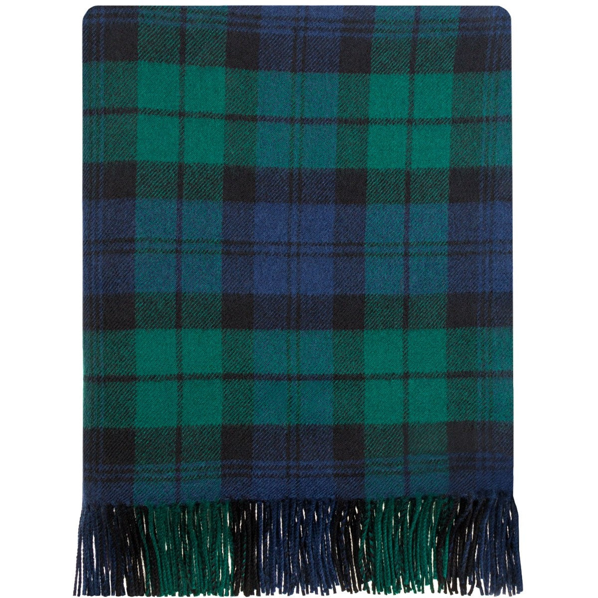 Black Watch Modern Tartan Lambswool Blanket