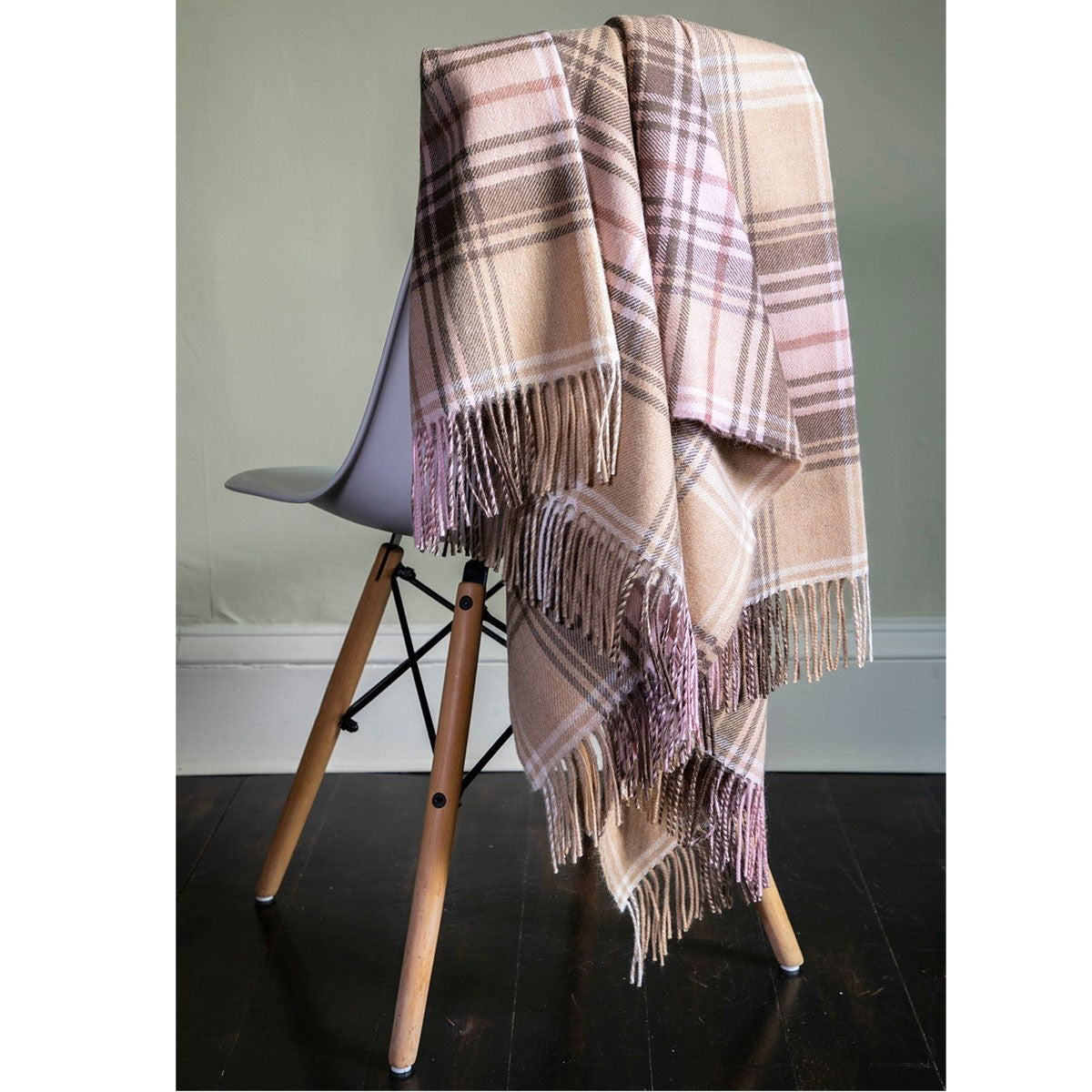 Blossom Tartan Lambswool Blanket