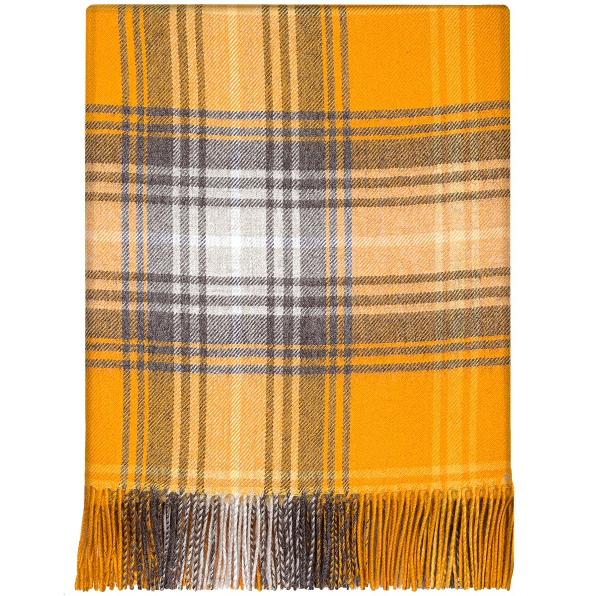 Gorse Tartan Lambswool Blanket