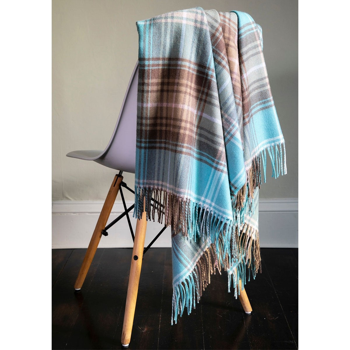 Opal Tartan Lambswool Blanket