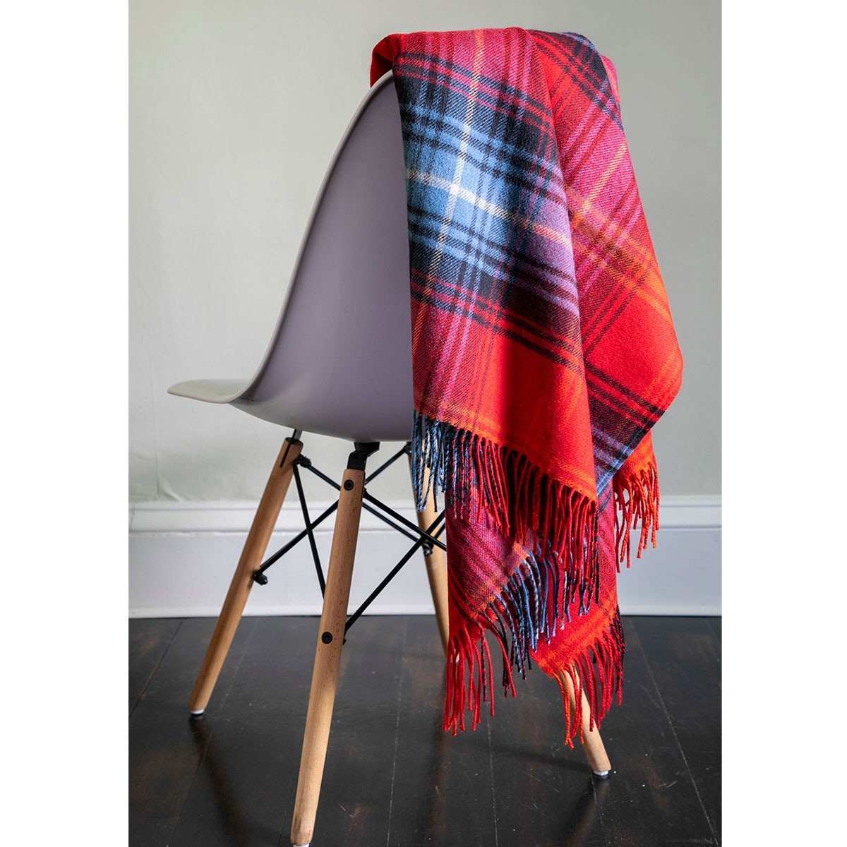 Ruby Tartan Lambswool Blanket