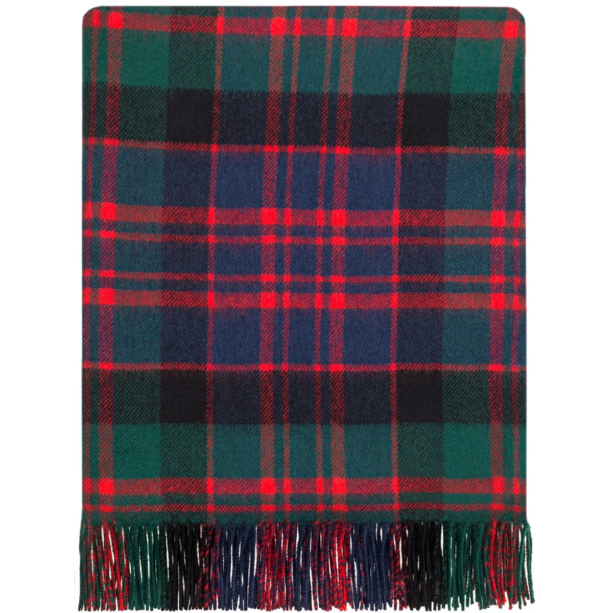 MacDonald Clan Modern Tartan Lambswool Blanket
