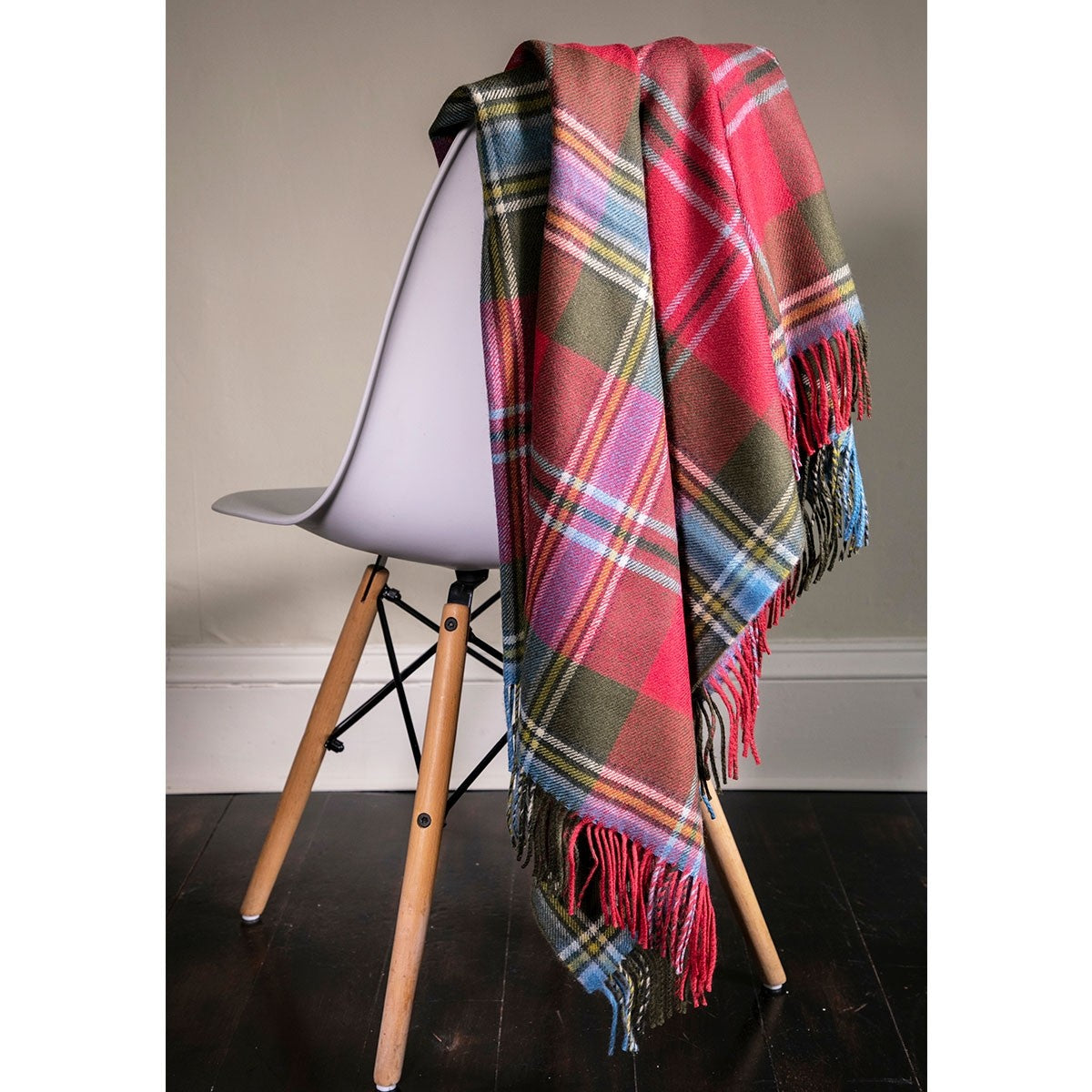 MacLean of Duart Weathered Tartan Lambswool Blanket