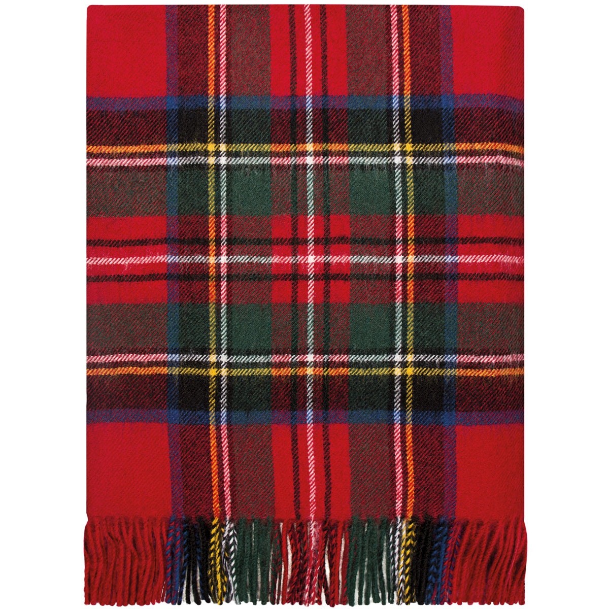 Stewart Royal Modern Tartan Lambswool Blanket