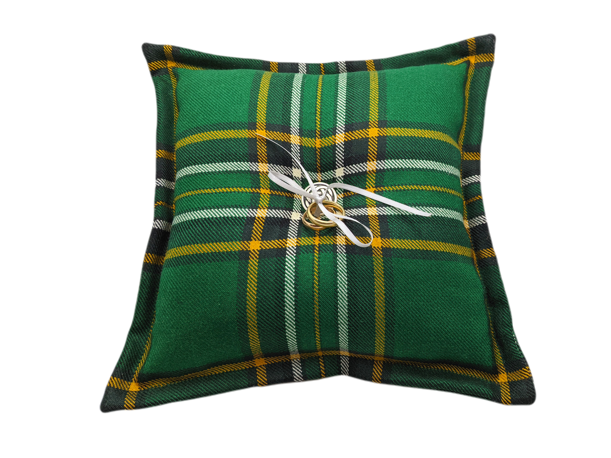 Irish National Tartan Ring Cushion
