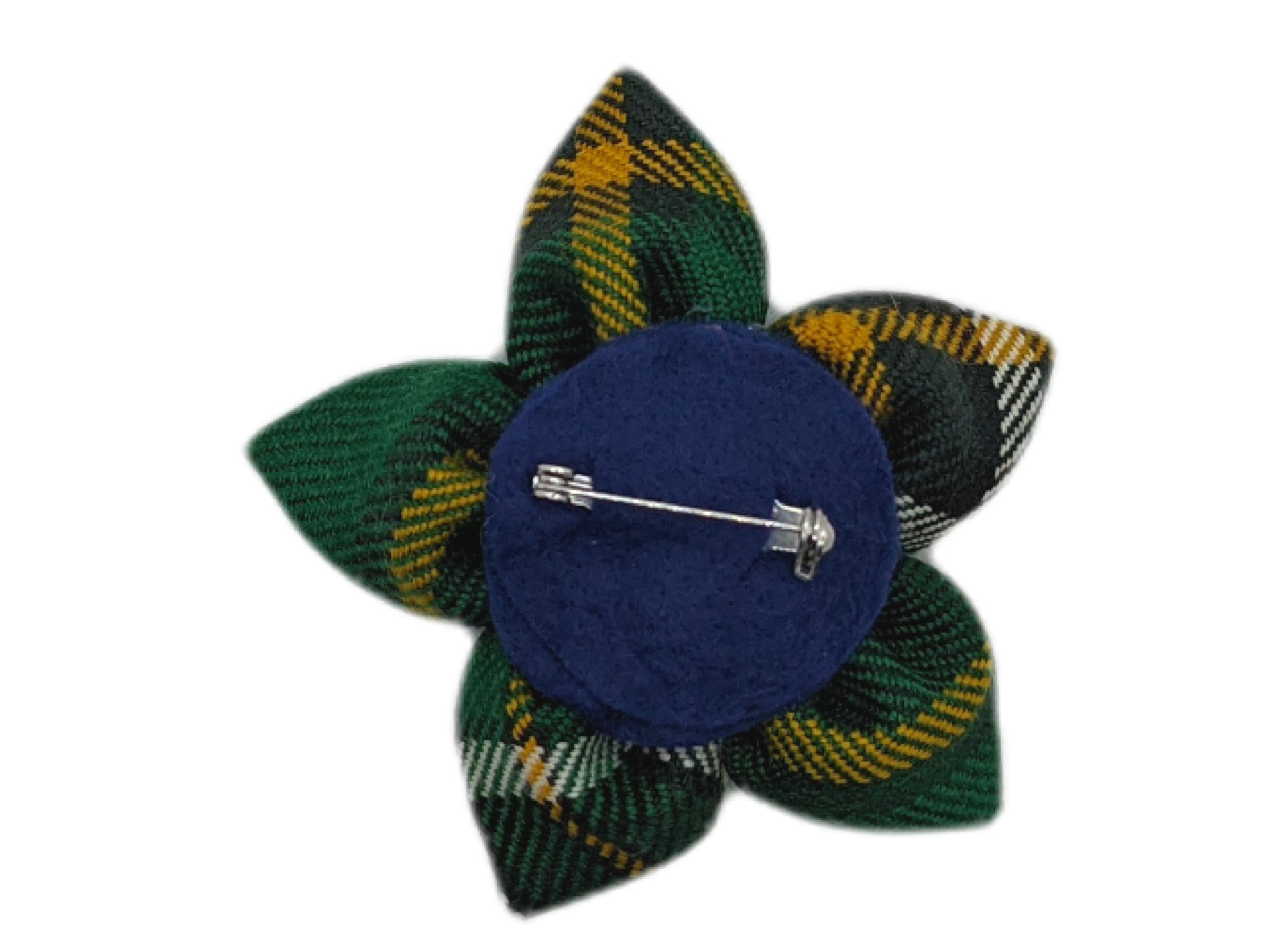 Irish National Tartan Flower Brooch
