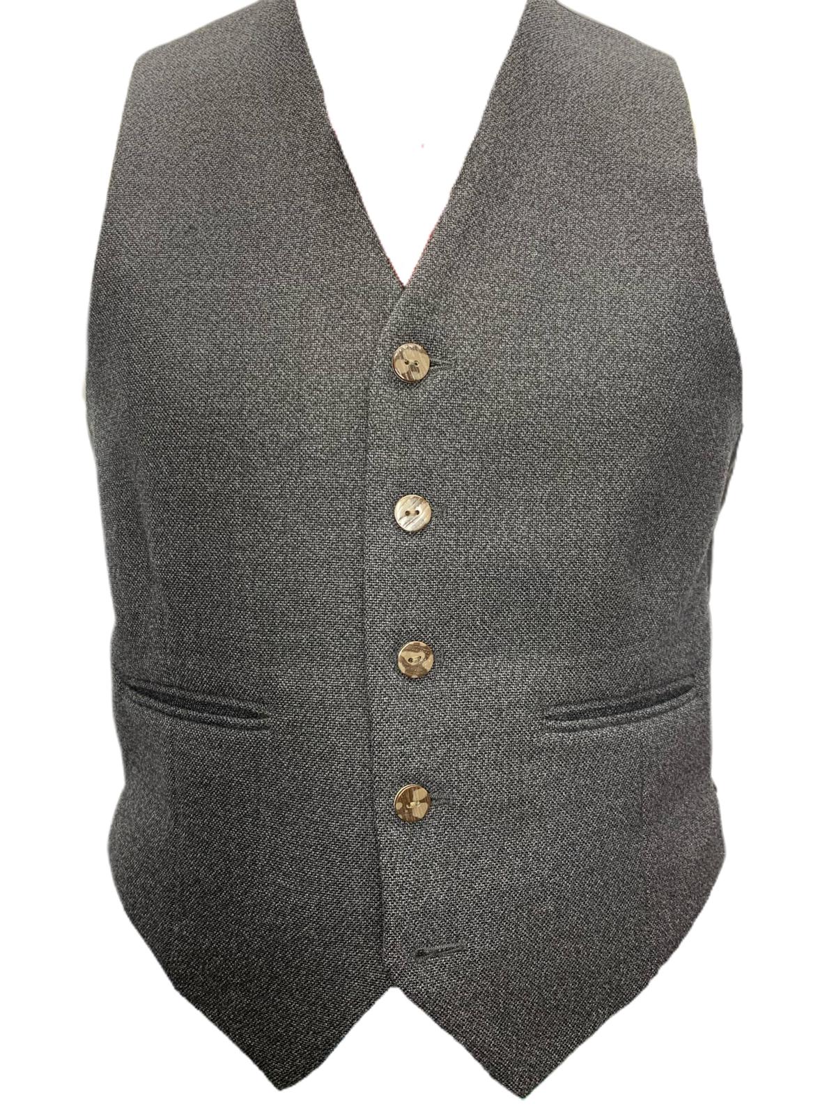 Charcoal Grey Tweed Jacket & Waistcoat