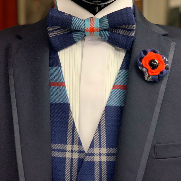 Help for Heroes Tartan Poppy, Bow Tie and Waistcoat