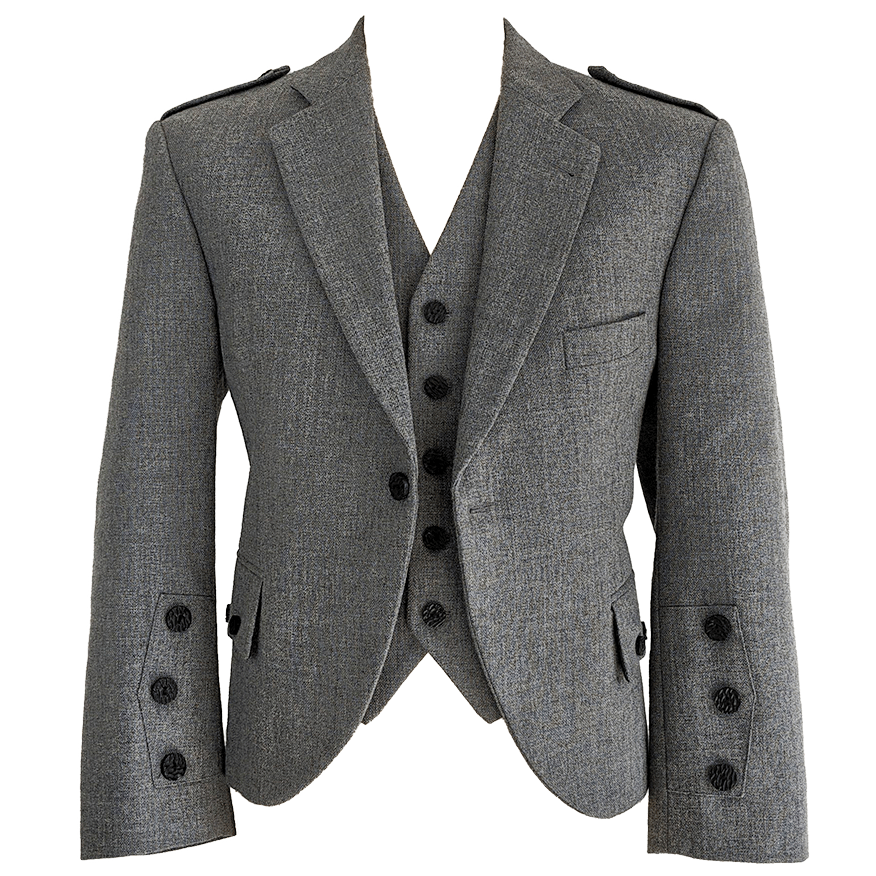 Light Grey Tweed Jacket Waistcoat