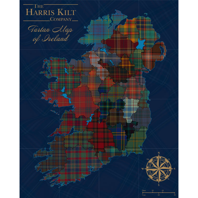 Tartan Map of Ireland Jigsaw (500 Piece)