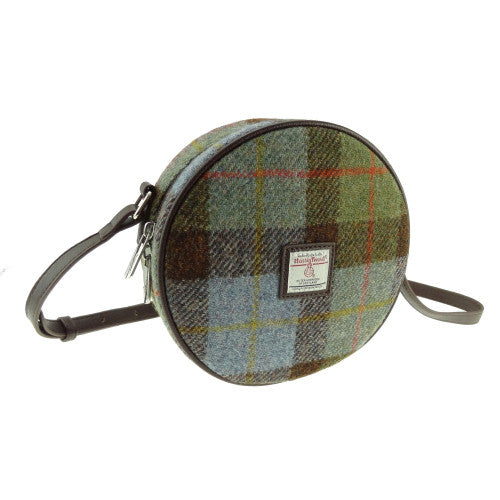 Harris Tweed Round Bag in MacLeod Tartan