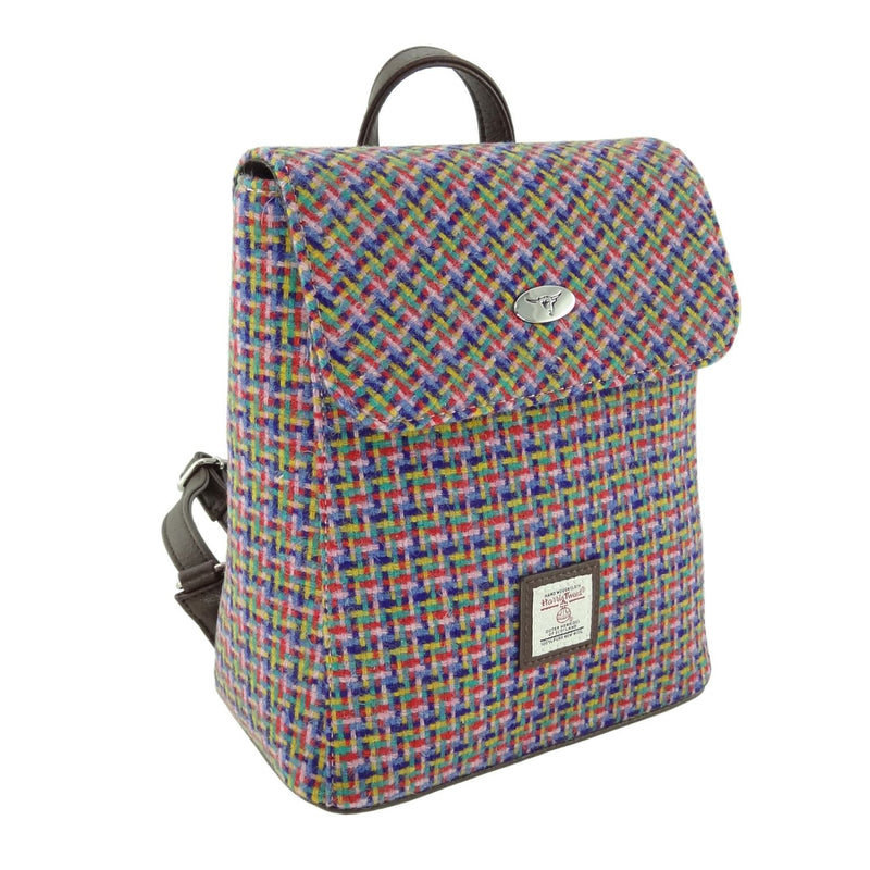 Harris Tweed Mini Backpack in Jazzy Weave