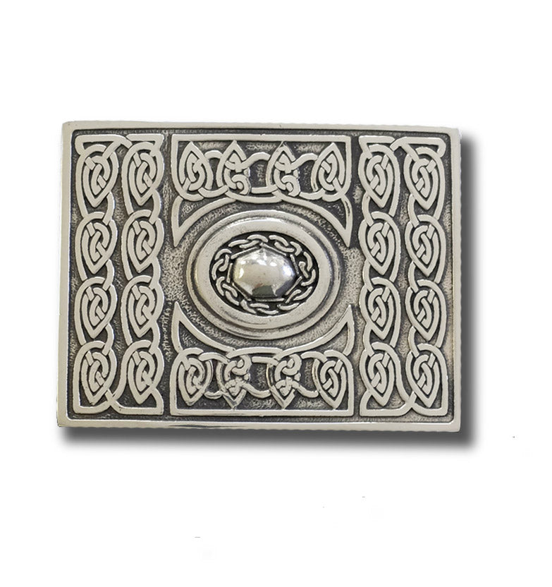 Celtic Weave Belt Buckle with Oval